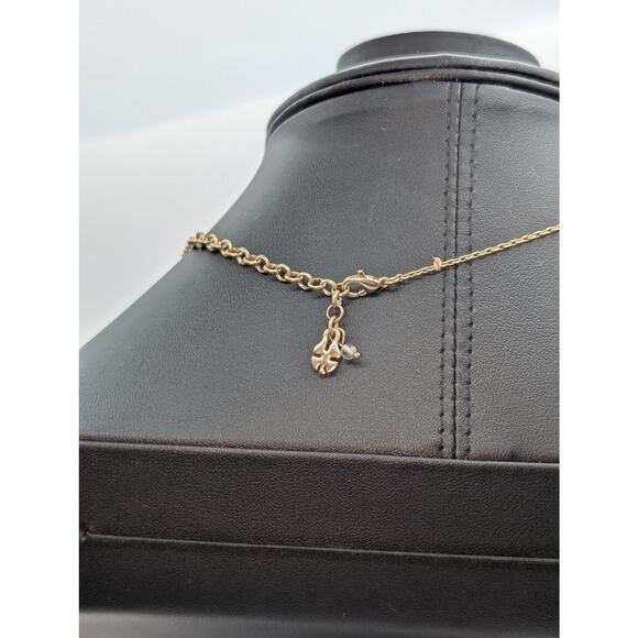 Lucky Brand Gold Tone Side Hanging CZ Heart 32"-34" Long Chain Necklace - Picture 4 of 4